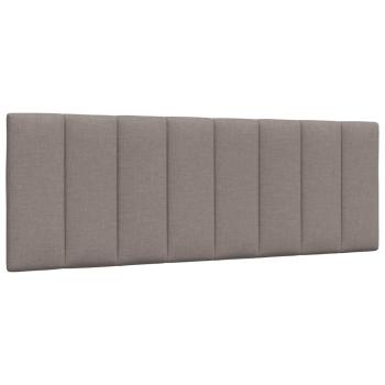 Bett mit Matratze Taupe 140x200 cm Stoff