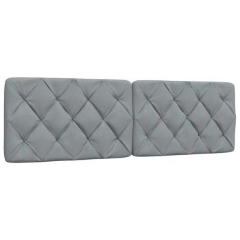 Bett mit Matratze Hellgrau 160x200 cm Stoff