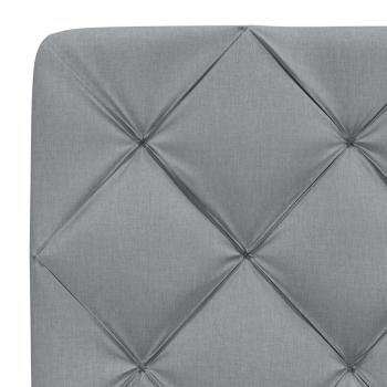 Bett mit Matratze Hellgrau 160x200 cm Stoff