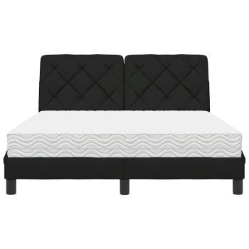 Bett mit Matratze Schwarz 120x200 cm Stoff