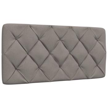 Bett mit Matratze Taupe 100x200 cm Stoff