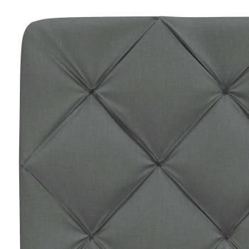 Bett mit Matratze Dunkelgrau 100x200 cm Stoff