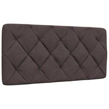 Bett mit Matratze Dunkelbraun 100x200 cm Stoff