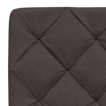 Bett mit Matratze Dunkelbraun 100x200 cm Stoff