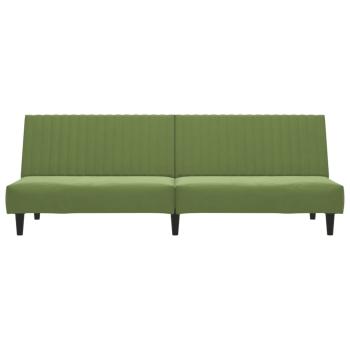 Schlafsofa 2-Sitzer Hellgrün Samt