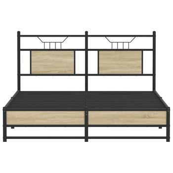 Bettgestell ohne Matratze Sonoma-Eiche 150x200 cm Holzwerkstoff