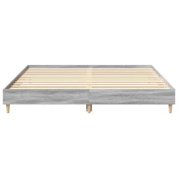 Bettgestell ohne Matratze Grau Sonoma 180x200 cm Holzwerkstoff