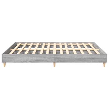 Bettgestell ohne Matratze Grau Sonoma 180x200 cm Holzwerkstoff
