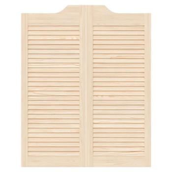Schwingtüren Lamellen-Design 2-Paar 100x80 cm Massivholz Kiefer