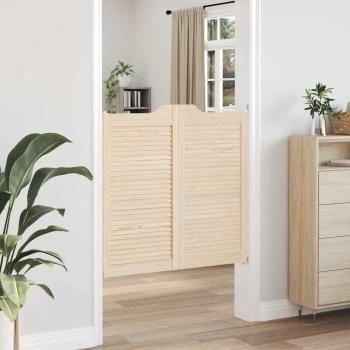 Schwingtüren Lamellen-Design 1-Paar 100x100cm Massivholz Kiefer