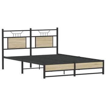 Bettgestell ohne Matratze Sonoma-Eiche 140x190 cm Holzwerkstoff