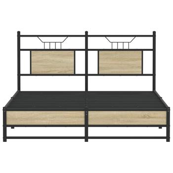 Bettgestell ohne Matratze Sonoma-Eiche 140x190 cm Holzwerkstoff