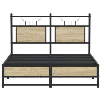 Bettgestell ohne Matratze Sonoma-Eiche 120x200 cm Holzwerkstoff
