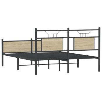 Bettgestell ohne Matratze Sonoma-Eiche 140x200 cm Holzwerkstoff