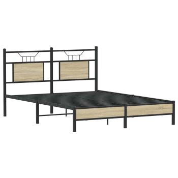Bettgestell ohne Matratze Sonoma-Eiche 137x190 cm Holzwerkstoff