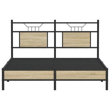 Bettgestell ohne Matratze Sonoma-Eiche 137x190 cm Holzwerkstoff