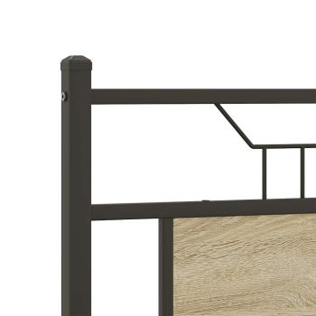 Bettgestell ohne Matratze Sonoma-Eiche 137x190 cm Holzwerkstoff