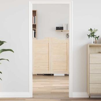 ARDEBO.de - Schwingtüren Lamellen-Design 1-Paar 80x80 cm Massivholz Kiefer