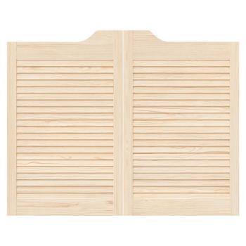 Schwingtüren Lamellen-Design 1-Paar 80x100 cm Massivholz Kiefer