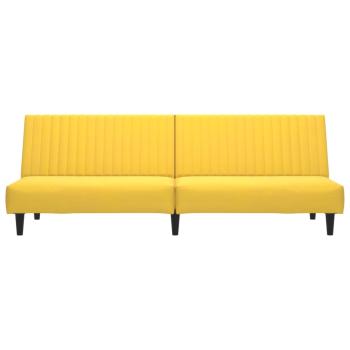 Schlafsofa 2-Sitzer Gelb Samt
