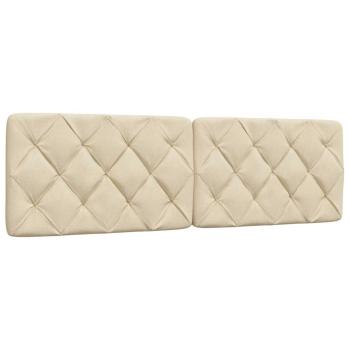 Bett mit Matratze Creme 160x200 cm Stoff