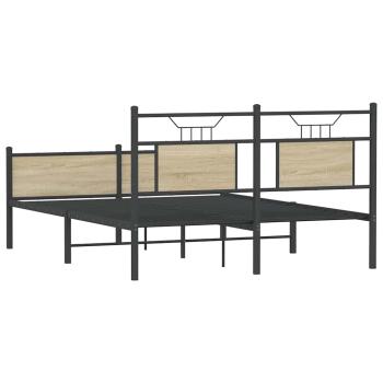 Bettgestell ohne Matratze Sonoma-Eiche 140x190 cm Holzwerkstoff