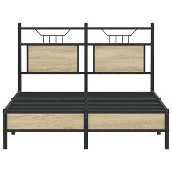 Bettgestell ohne Matratze Sonoma-Eiche 120x200 cm Holzwerkstoff