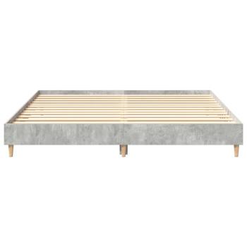 Bettgestell ohne Matratze Betongrau 200x200 cm Holzwerkstoff