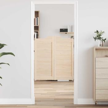 ARDEBO.de - Schwingtüren Lamellen-Design 2-Paar 90x80 cm Massivholz Kiefer