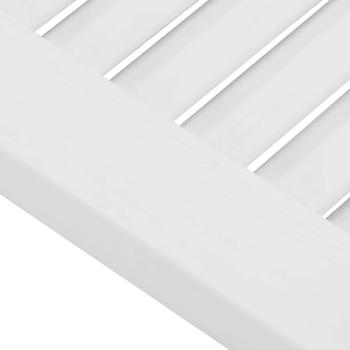 Schwingtüren Lamellen-Design 1-Paar Weiß 100x100 cm