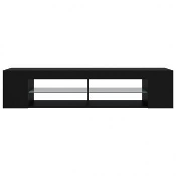 TV-Schrank mit LED-Leuchten Schwarz 135x39x30 cm