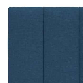 Bettgestell ohne Matratze Blau 120x200 cm Stoff