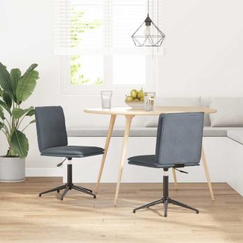 ARDEBO.de - Esszimmerstühle 2 Stk. Dunkelgrau Samt