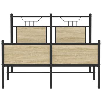 Bettgestell ohne Matratze Sonoma-Eiche 120x200 cm Holzwerkstoff