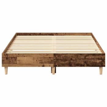 ARDEBO.de - Bettgestell ohne Matratze Altholz-Optik 140x190cm Holzwerkstoff