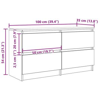 TV-Schrank Schwarz 100x35x54 cm Holzwerkstoff
