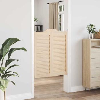 Schwingtüren Lamellen-Design 1-Paar 100x80 cm Massivholz Kiefer