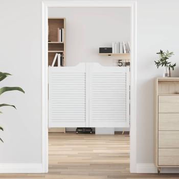 ARDEBO.de - Schwingtüren Lamellen-Design 1-Paar Weiß 80x100 cm