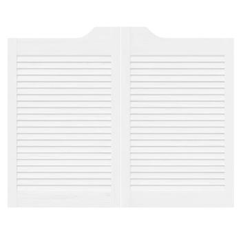 Schwingtüren Lamellen-Design 1-Paar Weiß 80x100 cm