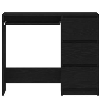 Schreibtisch Schwarz Eichen-Optik 90x45x76 cm Holzwerkstoff