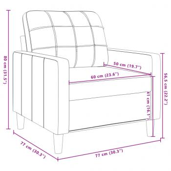 Sessel Blau 60 cm Samt