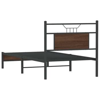 Bettgestell ohne Matratze Braun Eiche 75x190 cm Holzwerkstoff