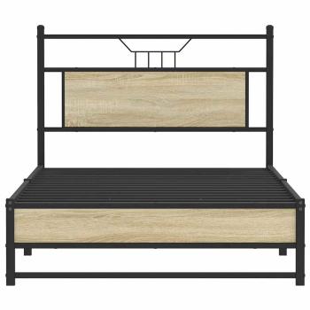 Bettgestell ohne Matratze Sonoma-Eiche 100x200 cm Holzwerkstoff