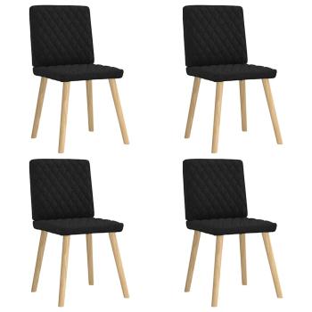 ARDEBO.de - Esszimmerstühle 4 Stk. Schwarz Stoff