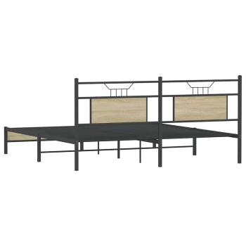 Bettgestell ohne Matratze Sonoma-Eiche 183x203 cm Holzwerkstoff