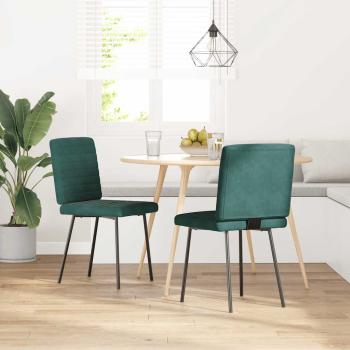 ARDEBO.de - Esszimmerstühle 2 Stk. Dunkelgrün Samt