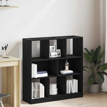 ARDEBO.de - Bücherregal Schwarz Eichen-Optik 97,5x29,5x100 cm Holzwerkstoff