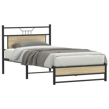 Bettgestell ohne Matratze Sonoma-Eiche 100x190 cm Holzwerkstoff