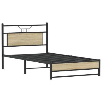 Bettgestell ohne Matratze Sonoma-Eiche 100x190 cm Holzwerkstoff