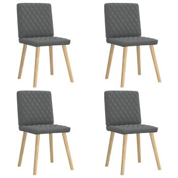 ARDEBO.de - Esszimmerstühle 4 Stk. Dunkelgrau Stoff